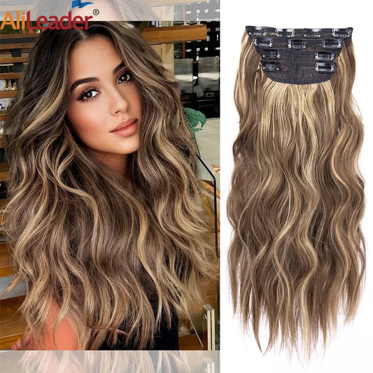 20Inch Synthetic Long Wavy Hair Clip In Set