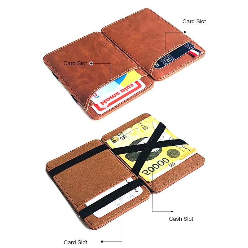 New Fashion Slim Men's Leather Magic Wallet
