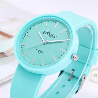 Casual Quartz Watch Women Crystal Silicone Watches