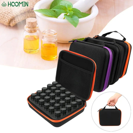 30 Bottles 5ML Portable Essential Oil Case Shockproof Travel Cosmetic Organizer