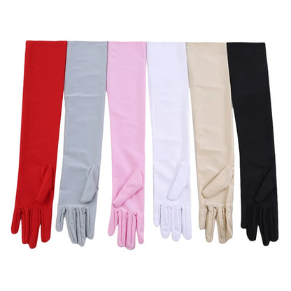 Fashion Long Satin Opera Evening Gloves