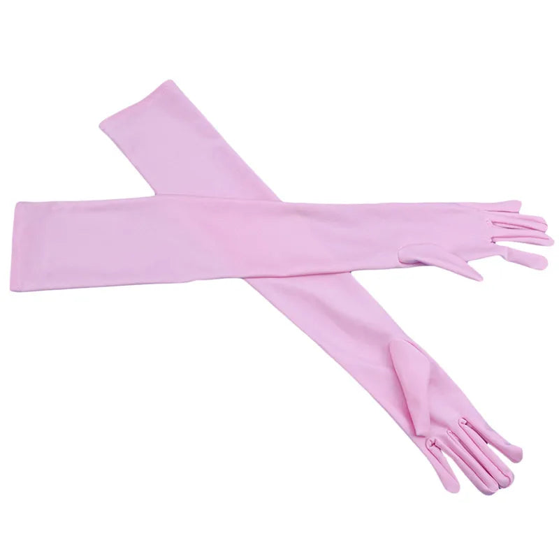 Fashion Long Satin Opera Evening Gloves