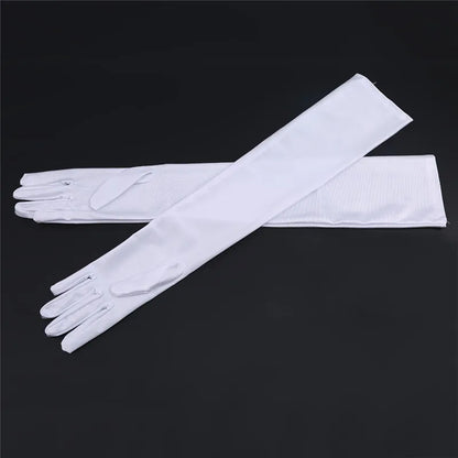 Fashion Long Satin Opera Evening Gloves