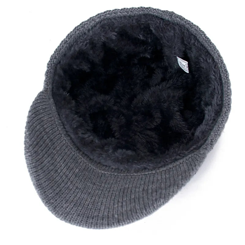 New Unisex Warm Winter Hat With Brim