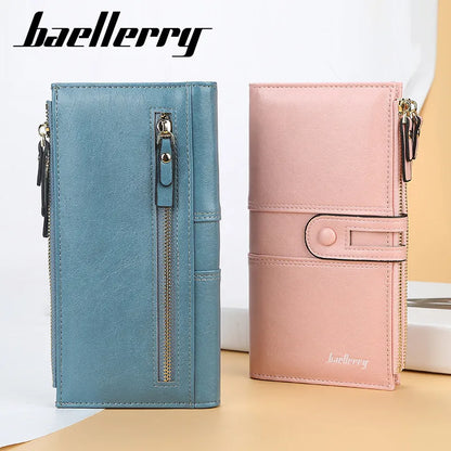 Name Engrave Leather Women Wallets
