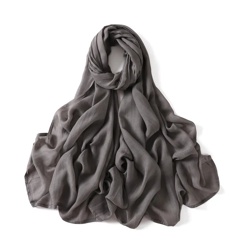 Over Sized Plain Solid Cotton Rayon Hijab Scarf