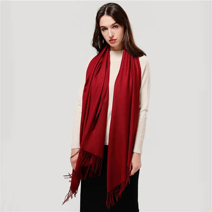 Solid Color Cashmere Scarf Wraps