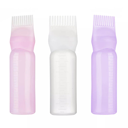 3 Colors Hair Dye Brush Bottles Applicator