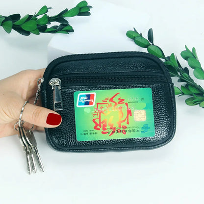 Zipper Keychain Clutch Wallet