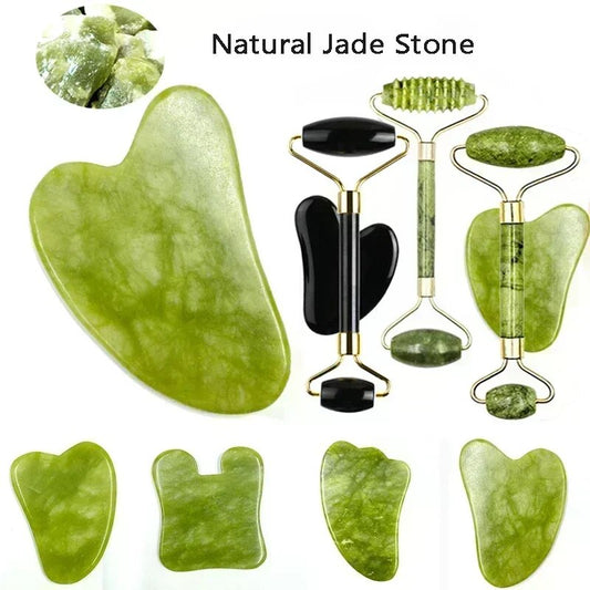 Jade Gua Sha Face Massager & Acupoint Spa Tool