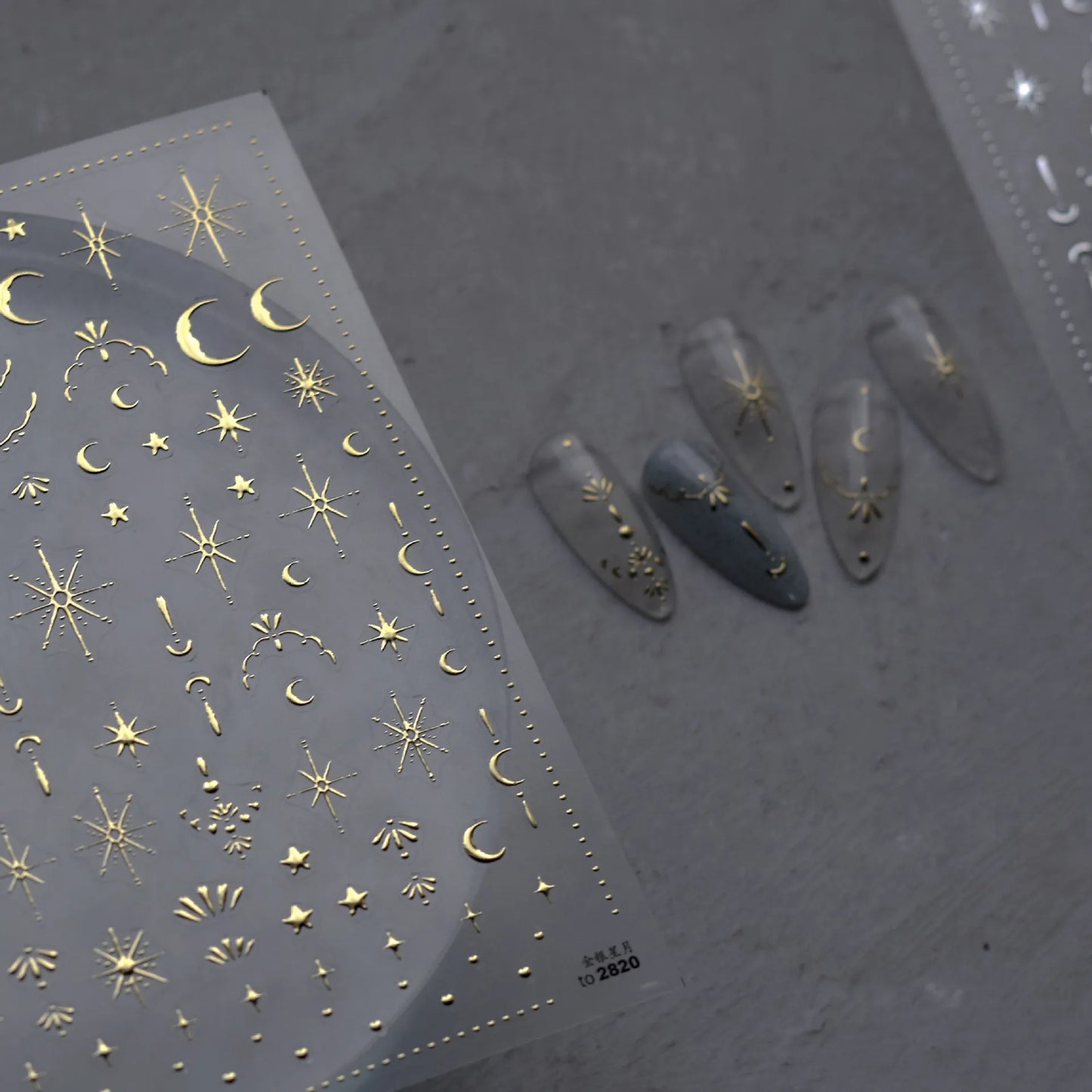 3D Gold Nail Art Sticker