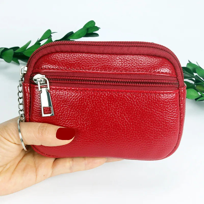 Zipper Keychain Clutch Wallet