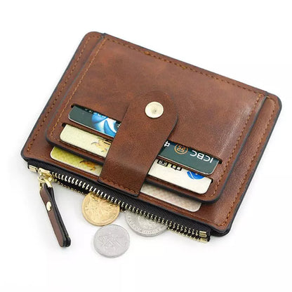 Luxury Slim Leather Wallet with Coin Pocket