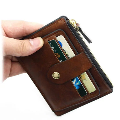 Luxury Slim Leather Wallet with Coin Pocket