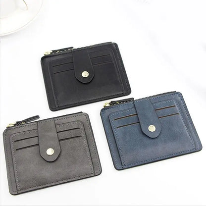 Luxury Slim Leather Wallet with Coin Pocket