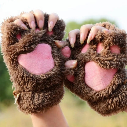 Cat Paw Winter Gloves