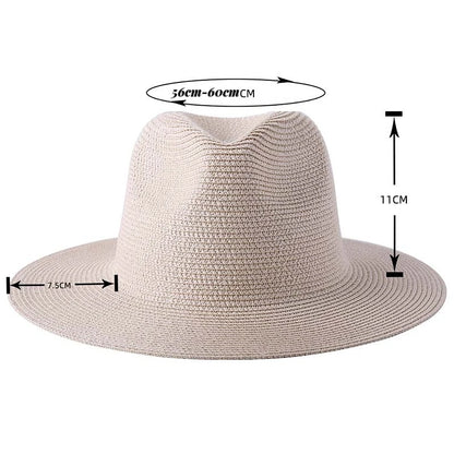 New Natural Panama Straw Wide Brim Fedora