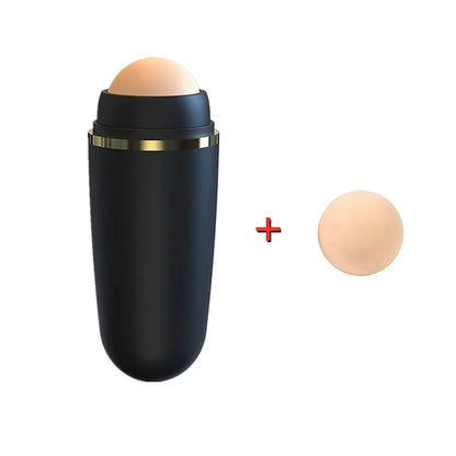 2 in1 Oil Absorbing Roller Natural Volcanic Stone Face Massage Body Stick