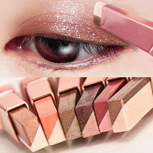 Bicolor Glitter Eyeshadow Stick: Sparkling Makeup