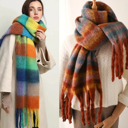 Plaid Scarf Winter Pashmina Shawls