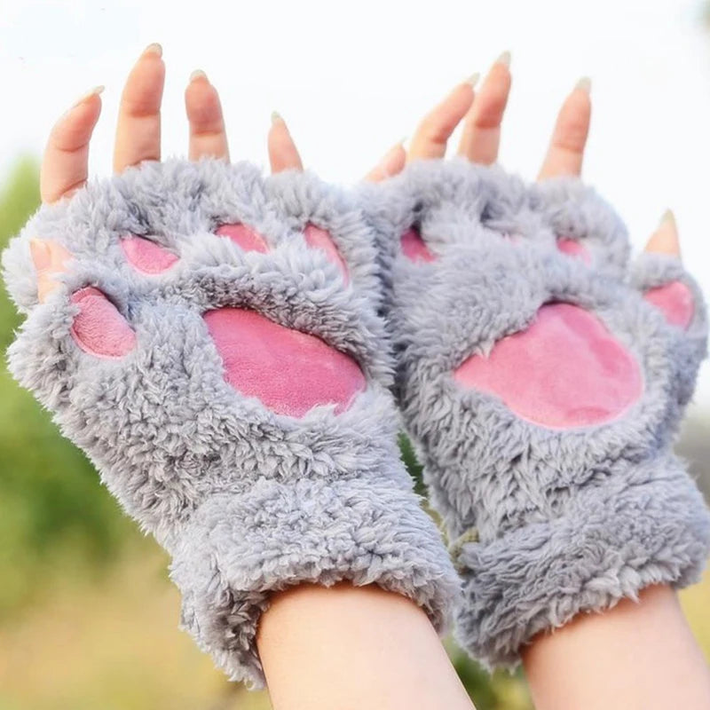 Cat Paw Winter Gloves