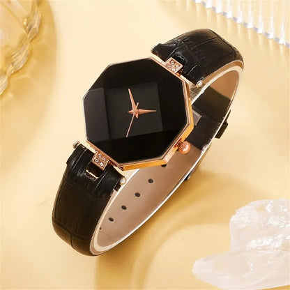 5pcs Luxury Rhinestone Women's Wristwatch Set