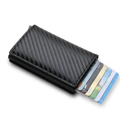 Carbon Fiber RFID Card Holder Wallets Men RFID