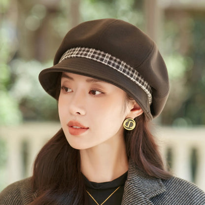 Fashionable Warm Short Brim British Cap