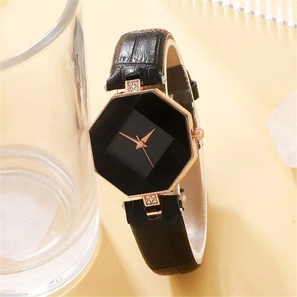 5pcs Luxury Rhinestone Women's Wristwatch Set