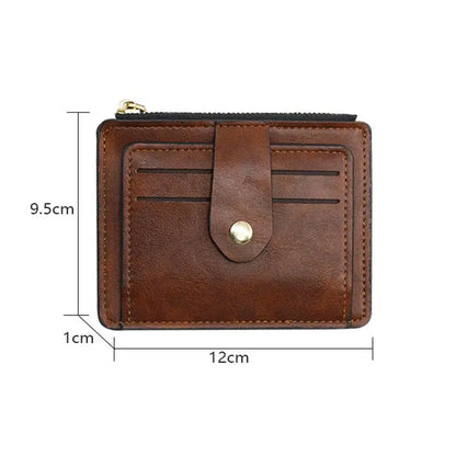 Luxury Slim Leather Wallet with Coin Pocket