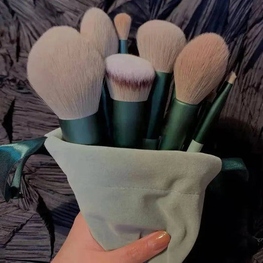 Pro Green Makeup Brush Set