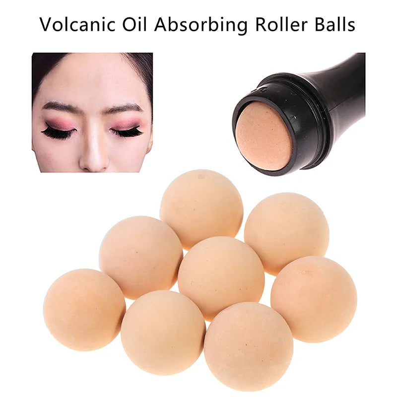 2 in1 Oil Absorbing Roller Natural Volcanic Stone Face Massage Body Stick