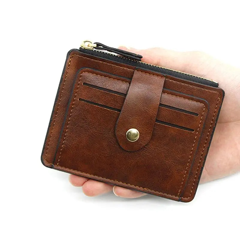 Luxury Slim Leather Wallet with Coin Pocket