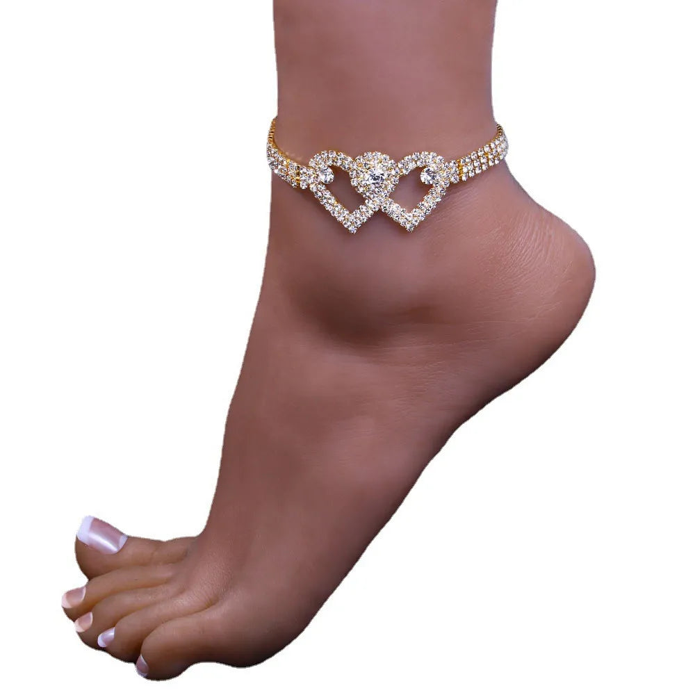 Fashion Rhinestone Chain Anklets For Women