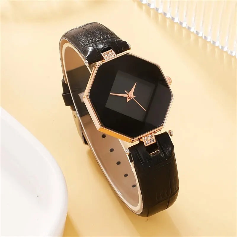 5pcs Luxury Rhinestone Women's Wristwatch Set