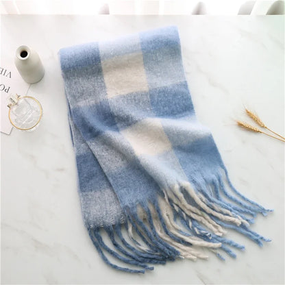 Plaid Scarf Winter Pashmina Shawls