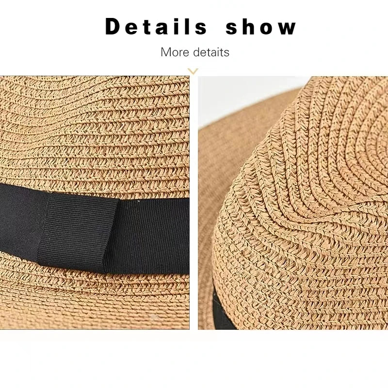 New Natural Panama Straw Wide Brim Fedora