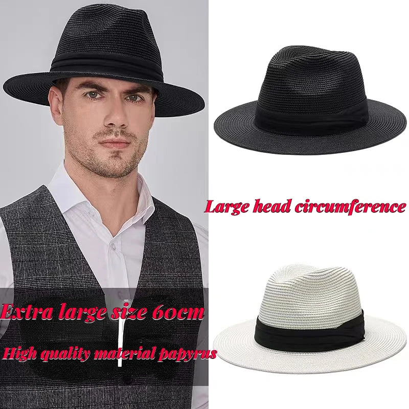 New Natural Panama Straw Wide Brim Fedora