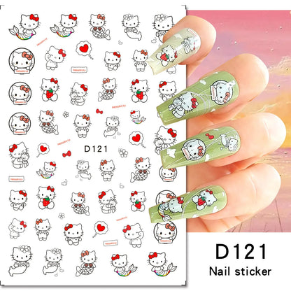 Cute Hello Kitty 3D Nail Art Stickers