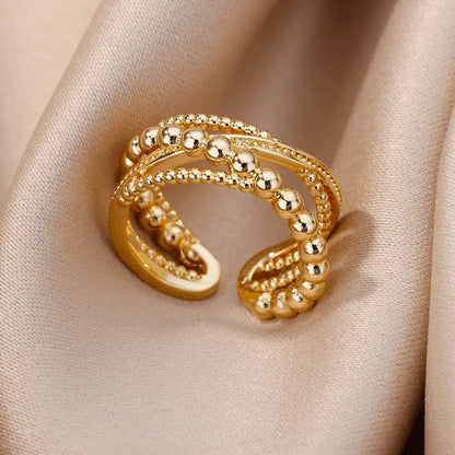 Aesthetic Sunflower Gold Plated Ring Jewelry