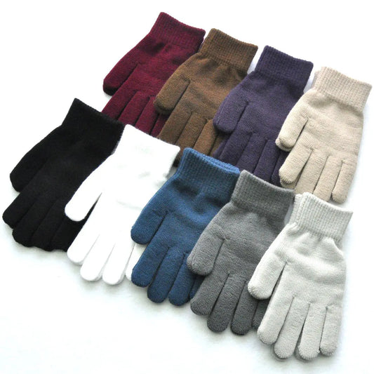 Winter Knitted Plush Gloves