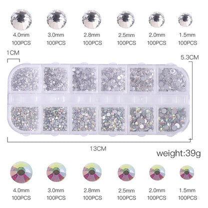 Nails Art Accessories Multi-Size Rhinestones 3D Crystal Nail Supplies