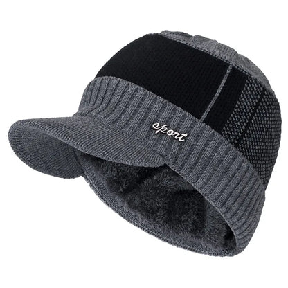 New Unisex Warm Winter Hat With Brim